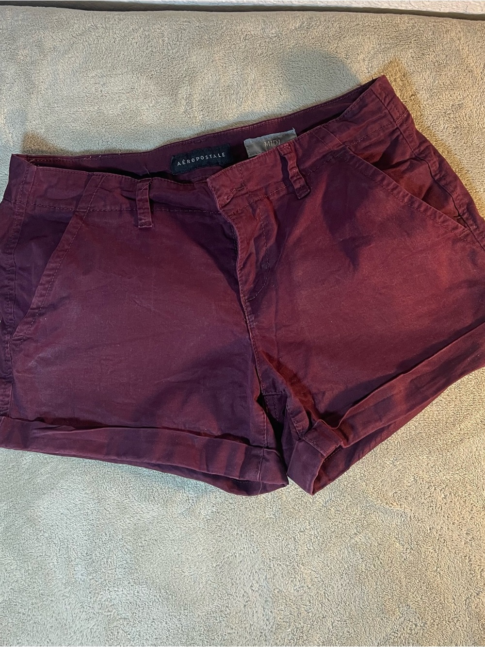 Aeropostale Women's Deep Wine Bermuda Shorts
